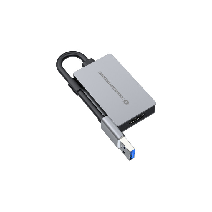 Conceptronic ABBY22G Adaptador gráfico USB 1920 x 1080 Pixeles Gris
