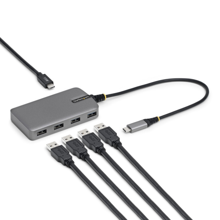 StarTech.com 5G4AC-USB-C-HUB hub de interfaz USB 3.2 Gen 1 (3.1 Gen 1) Type-C 5000 Mbit/s Gris