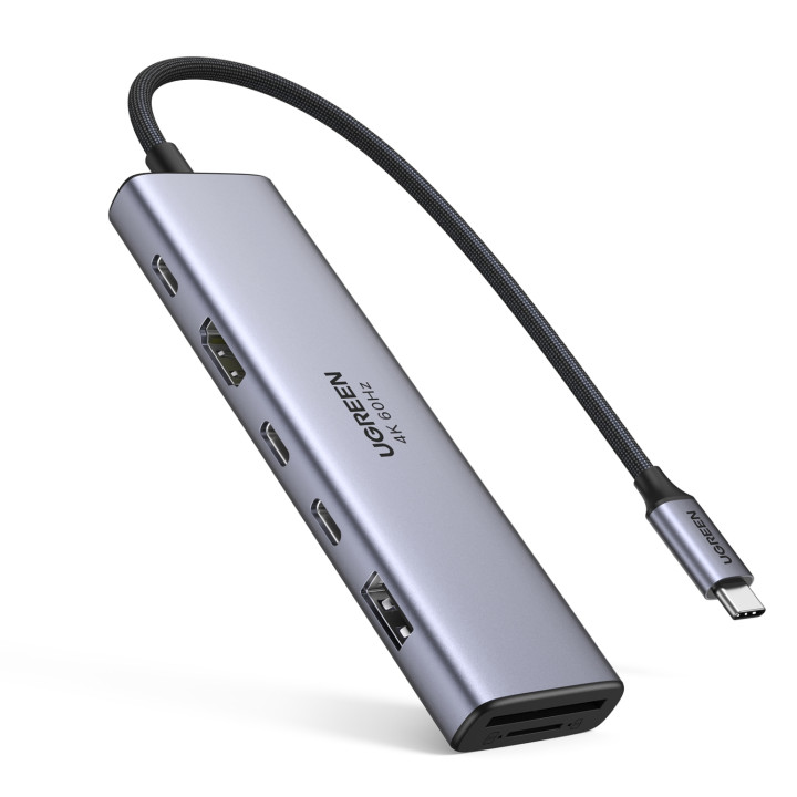 Ugreen REVODOK 7-IN-1 4K@60HZ HDMI DOCK Acoplamiento Base Gris