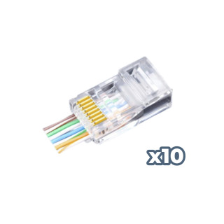 Phasak Conector FastCrimp Cat.6 UTP AWG22 a 24 (10) - PHK 2240