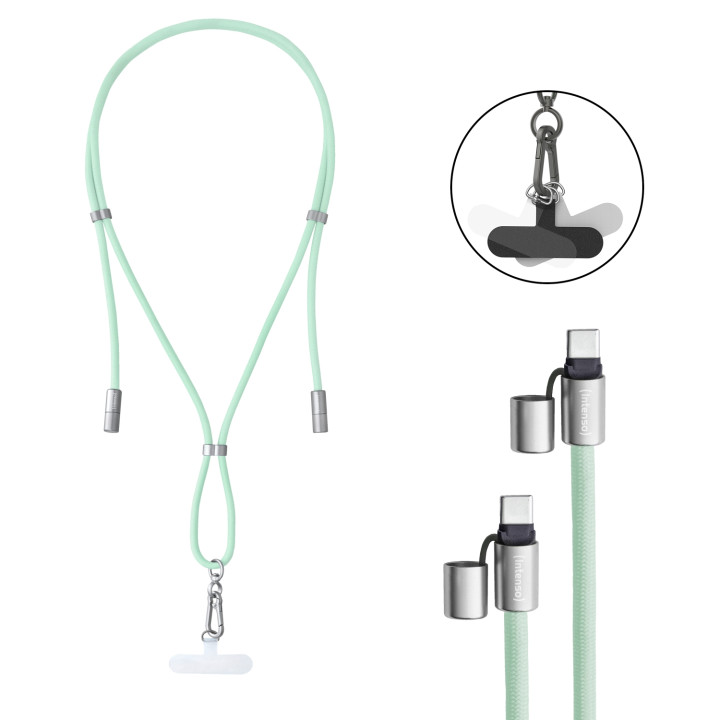 Intenso Handykette als Lade- + Datenkabel USB-C bis 1,65m grün cable USB USB C Verde