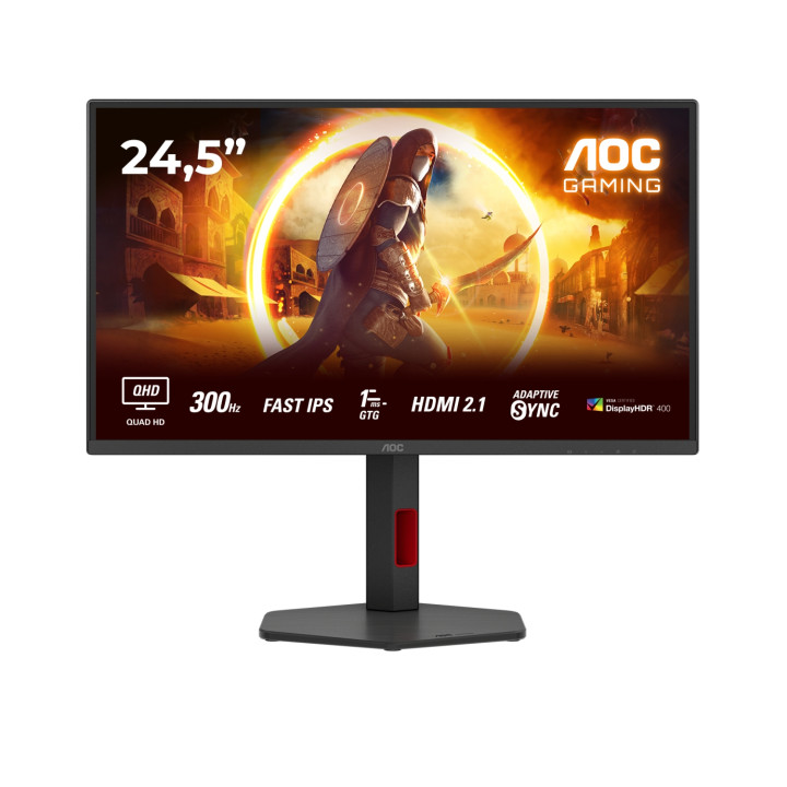 AOC G4 Q25G4SR pantalla para PC 62,2 cm (24.5") 2560 x 1440 Pixeles Quad HD LED Negro, Rojo