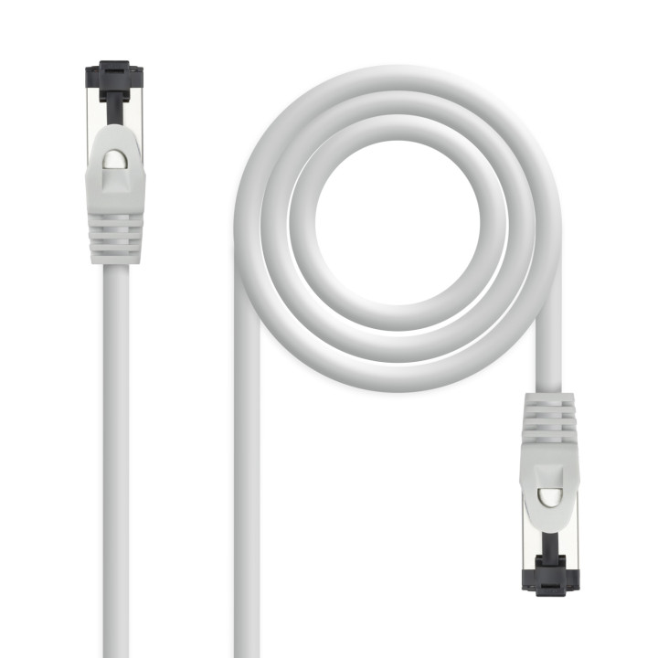 Nanocable Cable de Red Latiguillo Cat.8.1 2GHz LSZH SSTP AWG26, Gris, 0.5 m