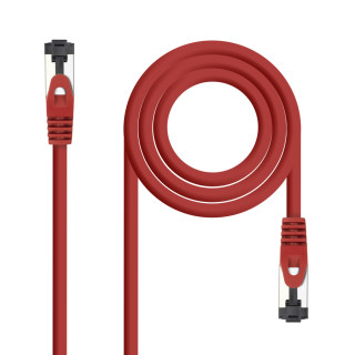 Nanocable Cable de Red Latiguillo Cat.8.1 2GHz LSZH SSTP AWG26, Rojo, 0.5 m