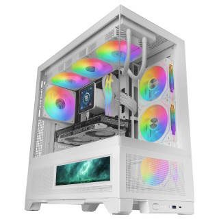 Mars Gaming MCLCDXW carcasa de ordenador Midi Tower Blanco