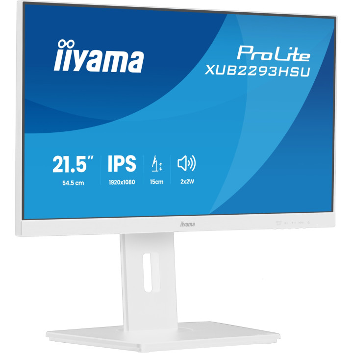 iiyama ProLite XUB2293HSU-W7 pantalla para PC 54,6 cm (21.5") 1920 x 1080 Pixeles Full HD LED Blanco