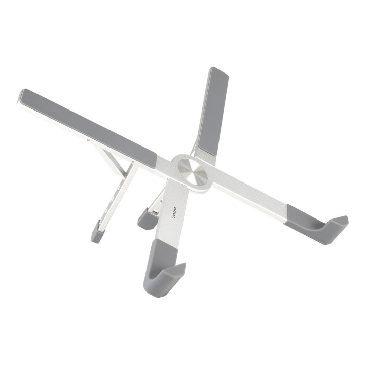 TooQ Soporte elevador plegable de aluminio para portátiles, Plata