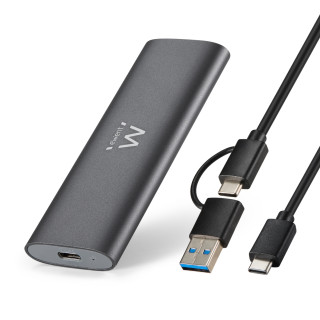 Ewent EW7060 caja para disco duro externo Caja externa para unidad de estado sólido (SSD) Gris Oscuro