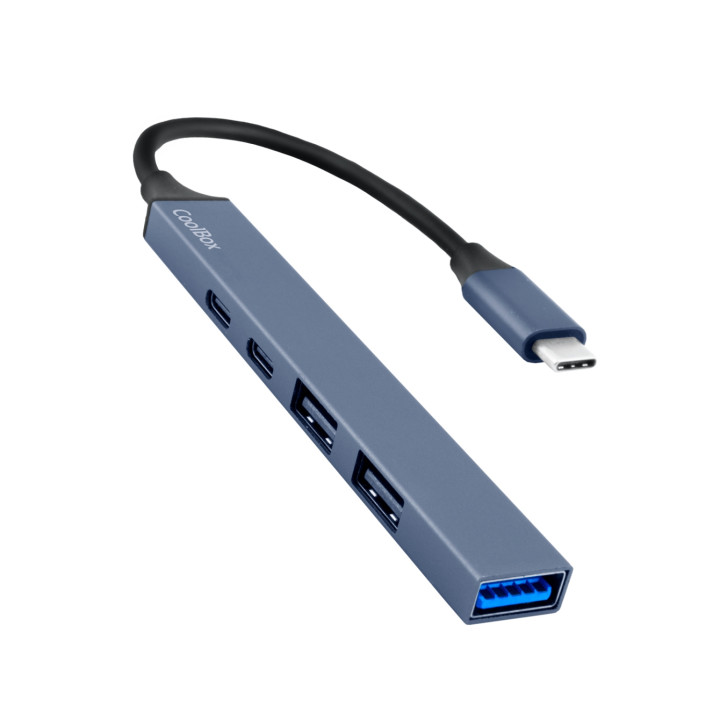 CoolBox MINIDOCK 5 ALUMINIO USB-C + PD 100W/2X USB-A/1X USB-C/1X USB-A 3.2 GEN1