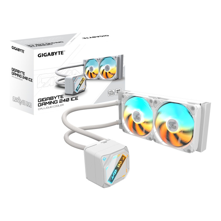 GIGABYTE GAMING 240 ICE Refrigeración Líquida para CPU - 2x120mm Ventiladores ARGB, mecanismo de enclavamiento...