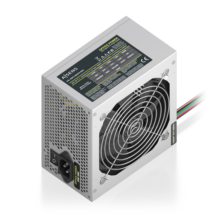 AISENS Fuente Alimentacion ATX 500W OEM, Plata