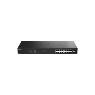 D-Link DGS-1018P No administrado Gigabit Ethernet (10/100/1000) Energía sobre Ethernet (PoE) Negro