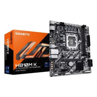 GIGABYTE H810M K Placa Base – Procesadores Intel Core Ultra (Serie 2), VRM de 3+1+2 fases, hasta 6400 MHz DDR5, 1 x M.2