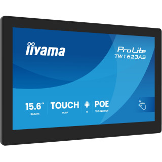 iiyama TW1623AS-B3P pantalla para PC 39,6 cm (15.6") 1920 x 1080 Pixeles Full HD LED Pantalla táctil Negro