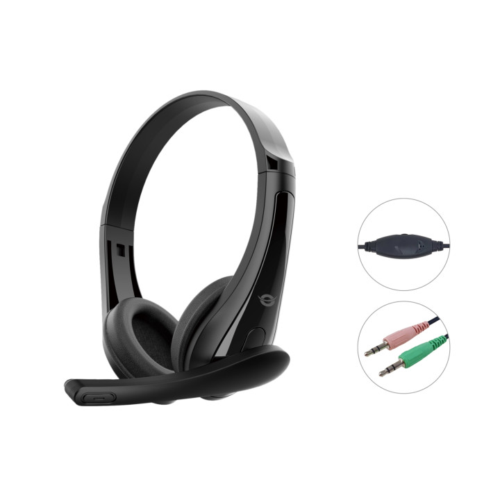 Conceptronic POLONA06B3T auricular y casco Auriculares Alámbrico Diadema Llamadas/Música Negro