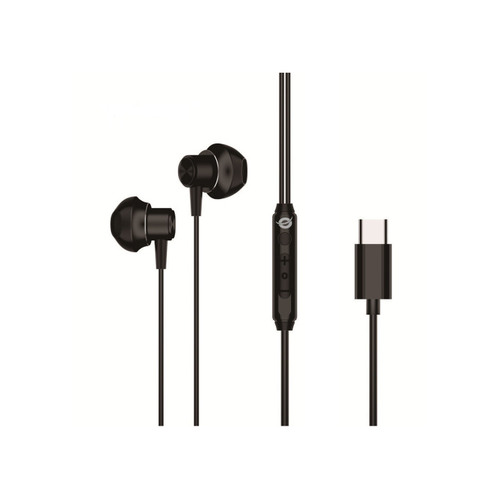 Conceptronic BRENDAN04B auricular y casco Auriculares Alámbrico Dentro de oído Llamadas/Música USB Tipo C Negro
