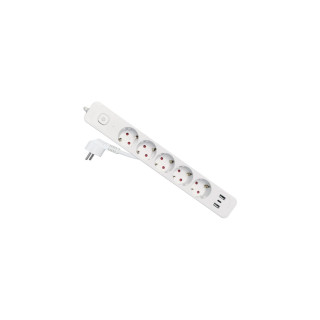 Equip 245555 base múltiple 2,5 m 5 salidas AC Interior Blanco