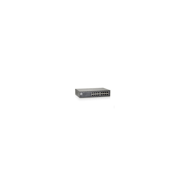 SWITCH LEVEL ONE 16 PUERTOS 10/100/1000 NEGRO GEU-1621