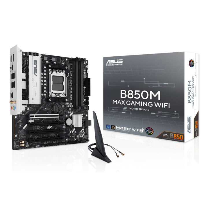 ASUS B850M MAX GAMING WIFI AMD B850 Zócalo AM5 micro ATX Placa Base