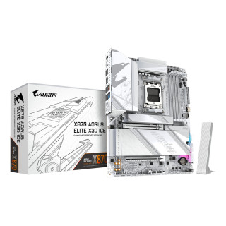 GIGABYTE X870 AORUS ELITE X3D ICE Placa Base - Compatible con procesadores AMD Ryzen 9000, VRM digital de 16+2+2 fases,