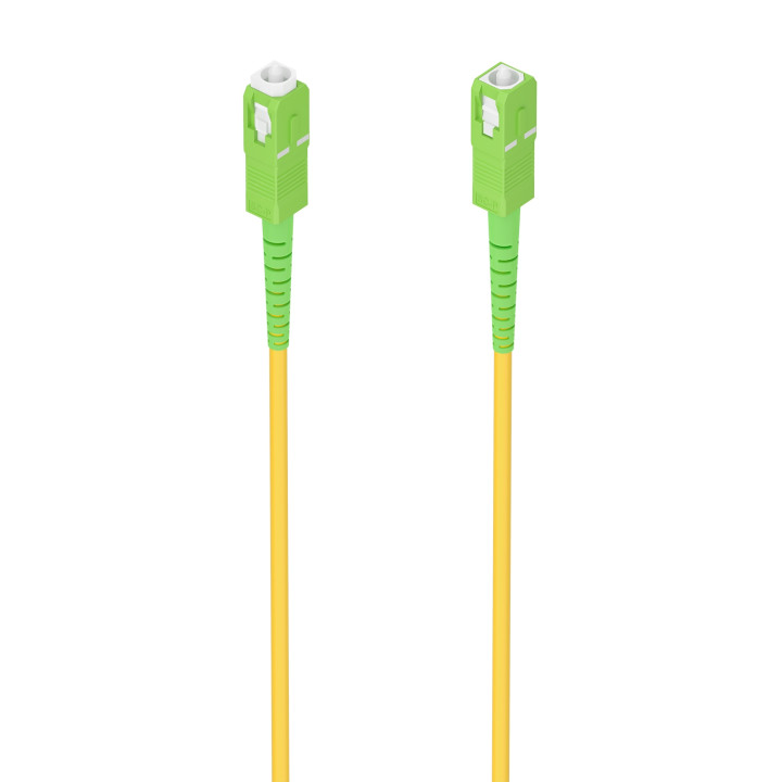 AISENS Cable Fibra Óptica Latiguillo G657A2 3.0 9/125 SMF Simplex CPR DCA LSZH, SC/APC-SC/APC, Amarillo, 10m