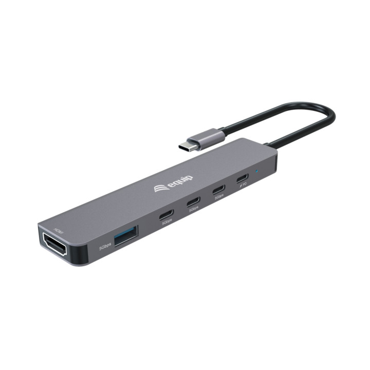 Equip 133500 base para portátil y replicador de puertos Alámbrico USB 3.2 Gen 1 (3.1 Gen 1) Type-C Gris