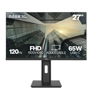 Nilox MONITOR 27 IPS 120 HZ FHD pantalla para PC 68,6 cm (27") 1920 x 1080 Pixeles Full HD LCD Negro