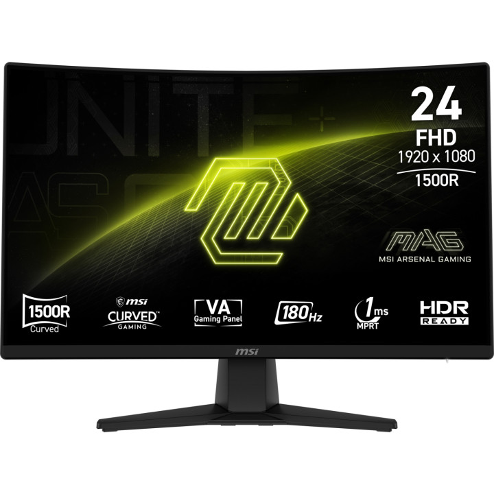 MSI MAG 242C pantalla para PC 59,9 cm (23.6") 1920 x 1080 Pixeles Full HD LCD Negro