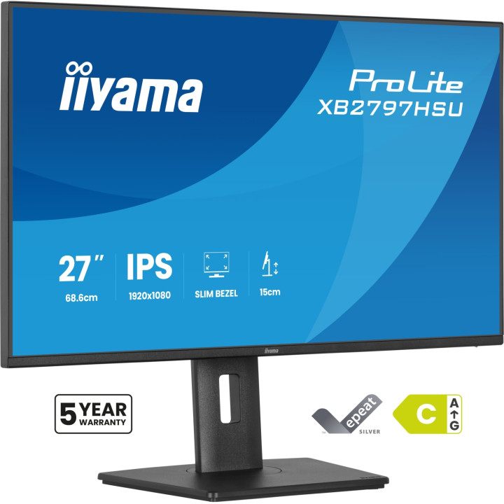 iiyama ProLite XB2797HSU-B1 pantalla para PC 68,6 cm (27") 1920 x 1080 Pixeles Full HD LED Negro