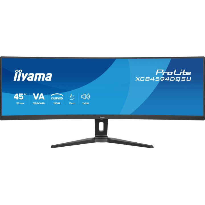 iiyama ProLite XCB4594DQSU-B1 pantalla para PC 113 cm (44.5") 5120 x 1440 Pixeles Dual QHD LED Negro