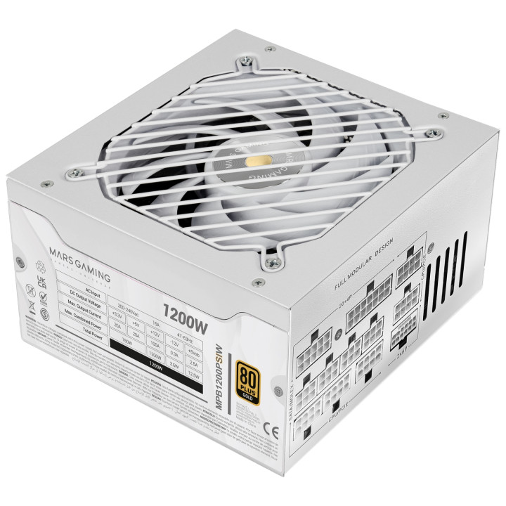 Mars Gaming MPB1200PSIW unidad de fuente de alimentación 1200 W Blanco