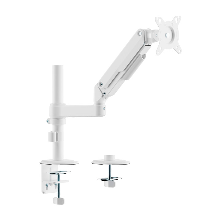 AISENS Soporte de Mesa Eco Contrapeso Giratorio e Inclinable para Monitor/TV 9kg (3 PIVOTES, 1 BRAZO) de 17-32, Blanco