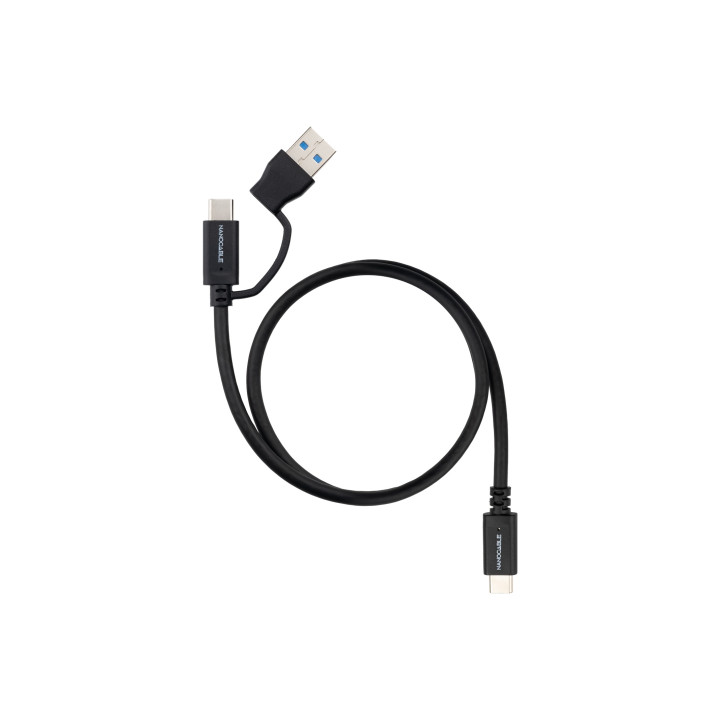 Nanocable 10.01.4802 cable USB USB 3.2 Gen 2 (3.1 Gen 2) 2 m USB A/USB C USB C Negro