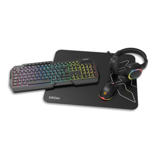 Krom Kenta 4 in 1 RGB Gaming Kit, Negro