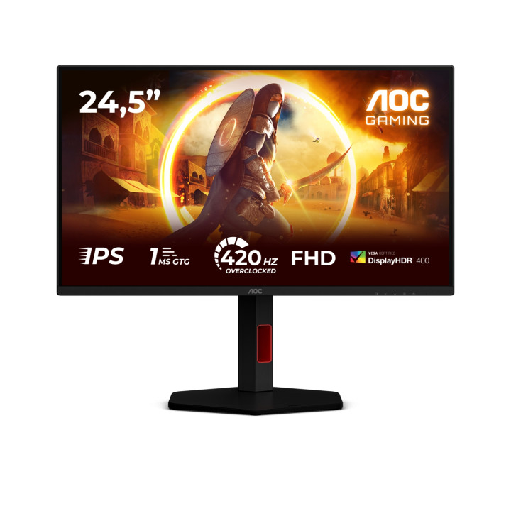 AOC G4 25G4KUR pantalla para PC 62,2 cm (24.5") 1920 x 1080 Pixeles Full HD LED Negro, Rojo