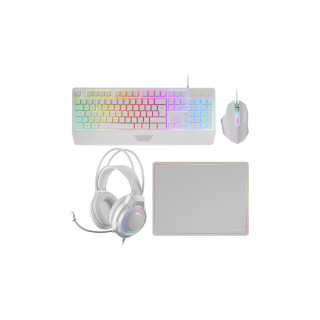 Mars Gaming MCP124PRO, Combo Gaming 4en1, Teclado RGB H-Mech con Reposamuñecas, Ratón RGB 3200DPI y Switches HUANO,...