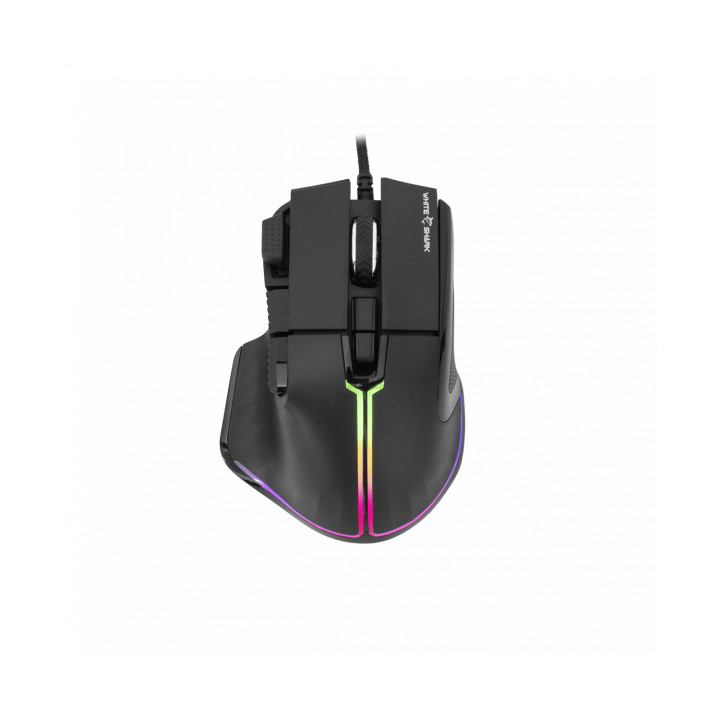 White Shark MARROK Black ratón Oficina mano derecha USB tipo A Óptico 12000 DPI