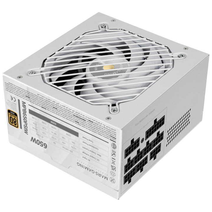 Mars Gaming MPB650PSIW unidad de fuente de alimentación Blanco