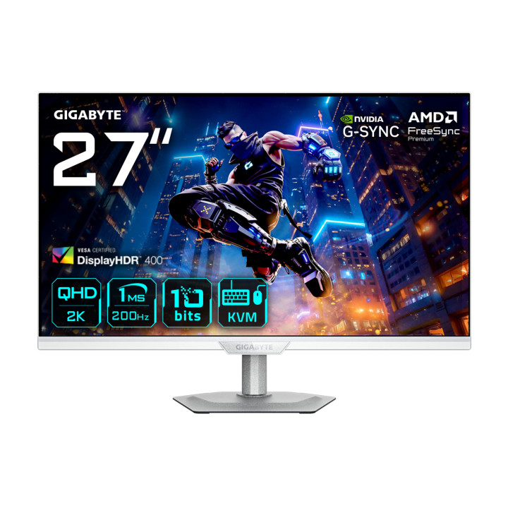 GIGABYTE M27Q2 QD ICE Monitor Gaming 27” QHD - 2560 x 1440, 200Hz, 1ms, 350 cd/m², FreeSync Premium, Display HDR400,...