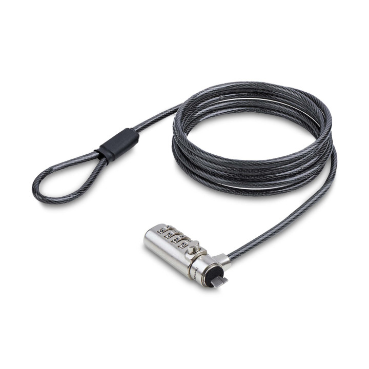 StarTech.com Cable de Seguridad Delgado de Portátil Compatible con K-Slot de 1,5m - Cable Antirrobo para Portátil con...
