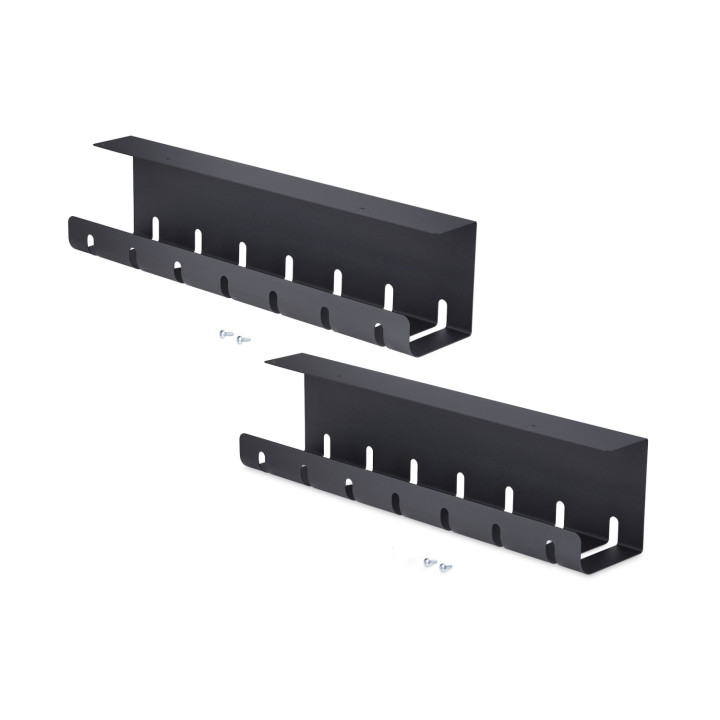 StarTech.com Paquete de 2 - Bandeja de Gestión de Cables para Debajo del Escritorio - Longitud de 53cm por Bandeja -...