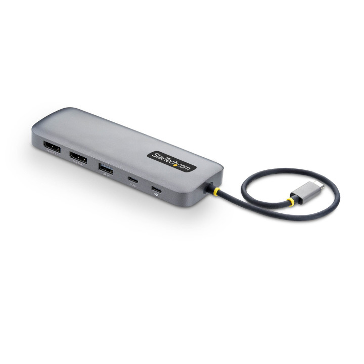 StarTech.com Adaptador Multipuertos USB-C a DP de Dos Pantallas - Mini Dock Tipo C 10 en 1 DisplayPort - PD de Carga de
