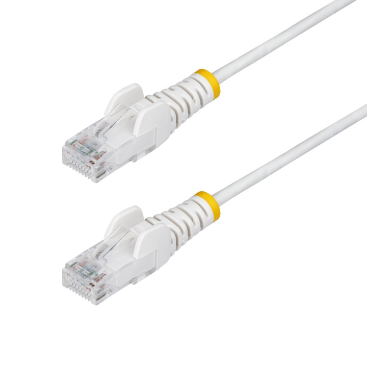 StarTech.com Cable de Red Ethernet CAT6 Delgado sin Enganches Blanco de 1,5m - Cable RJ45 Snagless Slim de 28AWG -...