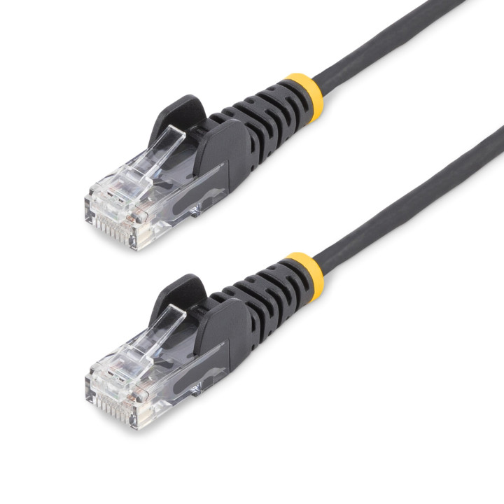 StarTech.com Cable de Red Ethernet CAT6 Delgado sin Enganches Negro de 5m - Cable RJ45 Snagless Slim 28AWG - Alambre de