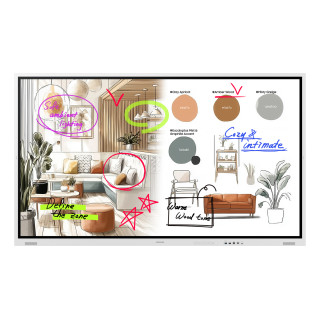 Samsung WM75FX pizarra blanca interactiva 190,5 cm (75") 3840 x 2160 Pixeles Pantalla táctil Gris, Blanco HDMI