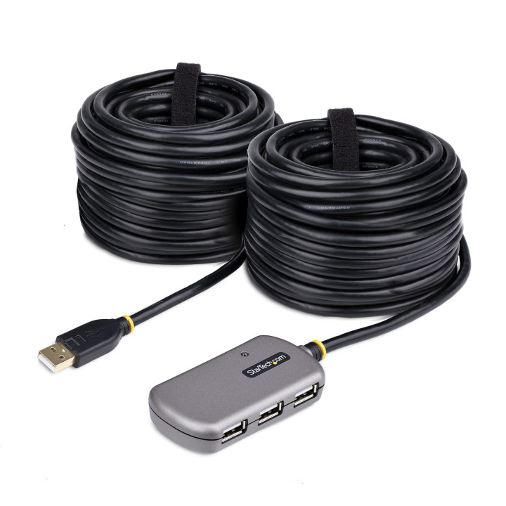 StarTech.com Hub Extensor USB - Concentrador USB con Cable de Extensión de 24m - Cable Alargador USB con Ladrón USB -...