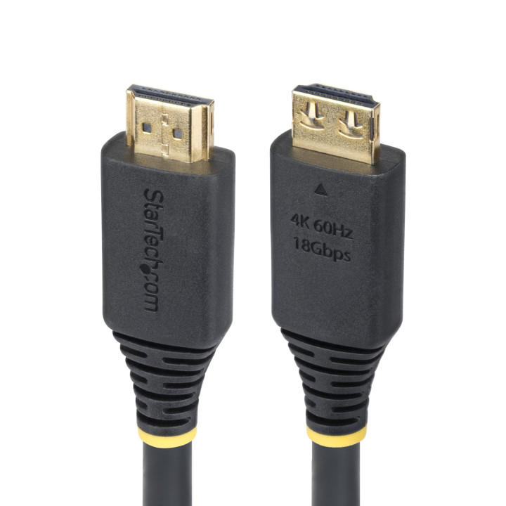 StarTech.com Cable HDMI de Alta Velocidad de 5m - Conectores de Agarre - 4K60Hz/1440p 144Hz - HDR10/HDCP 2.2/ARC - UHD