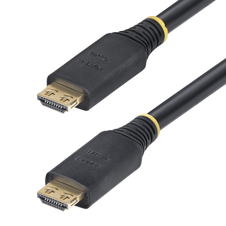StarTech.com Cable HDMI de Alta Velocidad Activo de 15m - Conectores de Agarre - UHD 4K60Hz/1440p 144Hz - 18Gbps -...