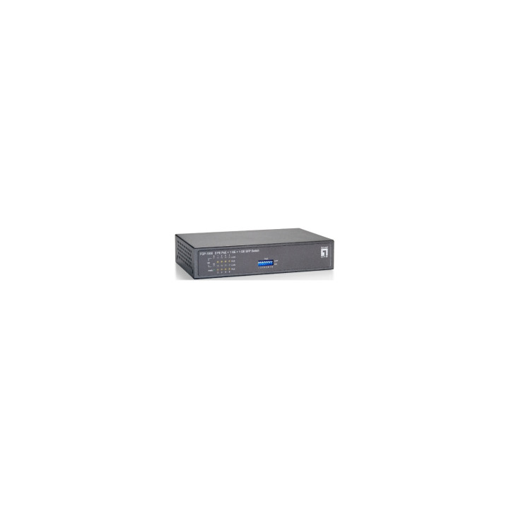 SWITCH LEVEL ONE 10/100 1P 10 /100/1000 POE 8 PUERTOS 115W + 1P SFP GIGABIT FGP-1000