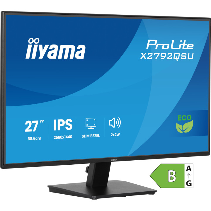iiyama ProLite X2792QSU-B1 pantalla para PC 68,6 cm (27") 2560 x 1440 Pixeles Quad HD LED Negro